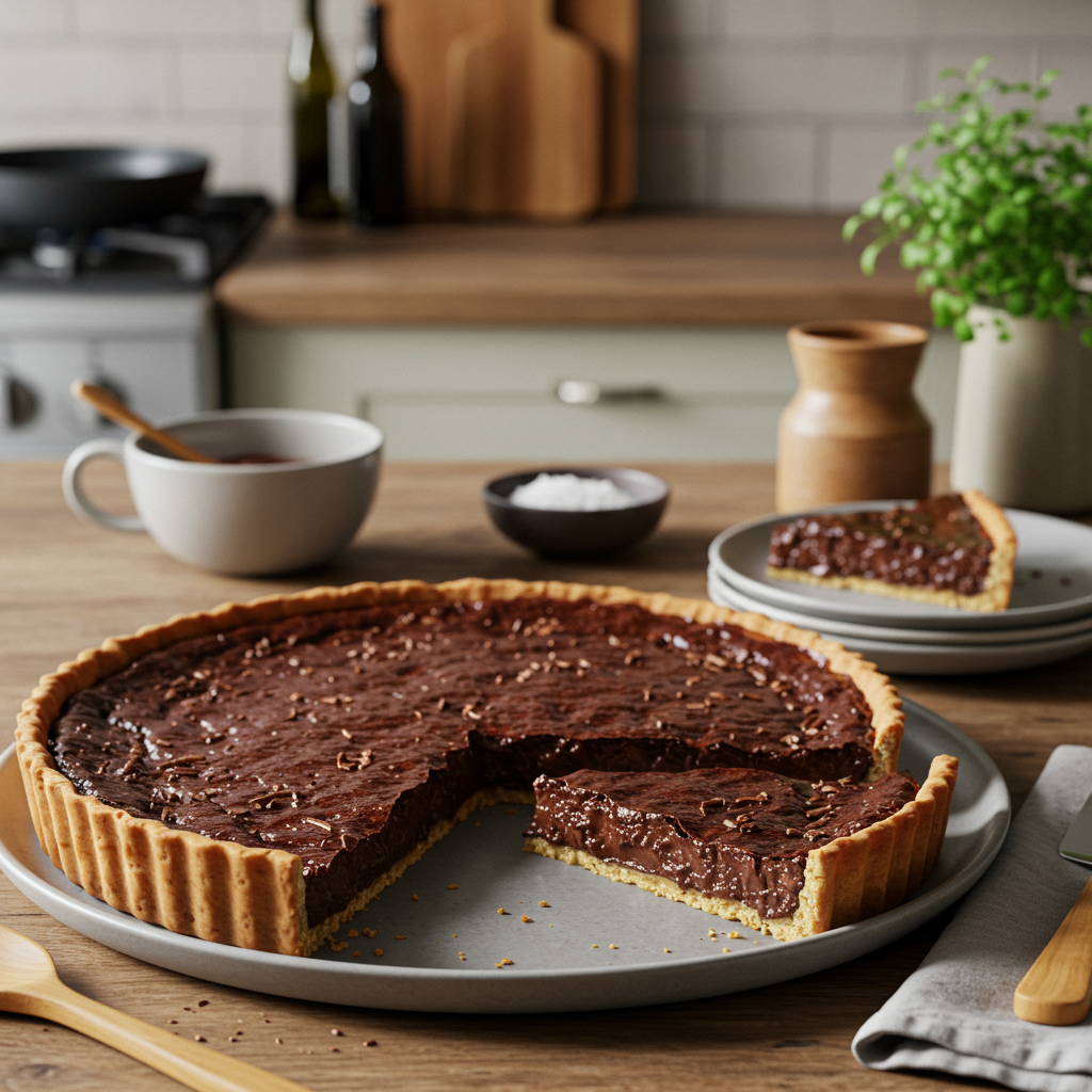 Irresistible Triple Chocolate Tart with Smoked Sea Salt