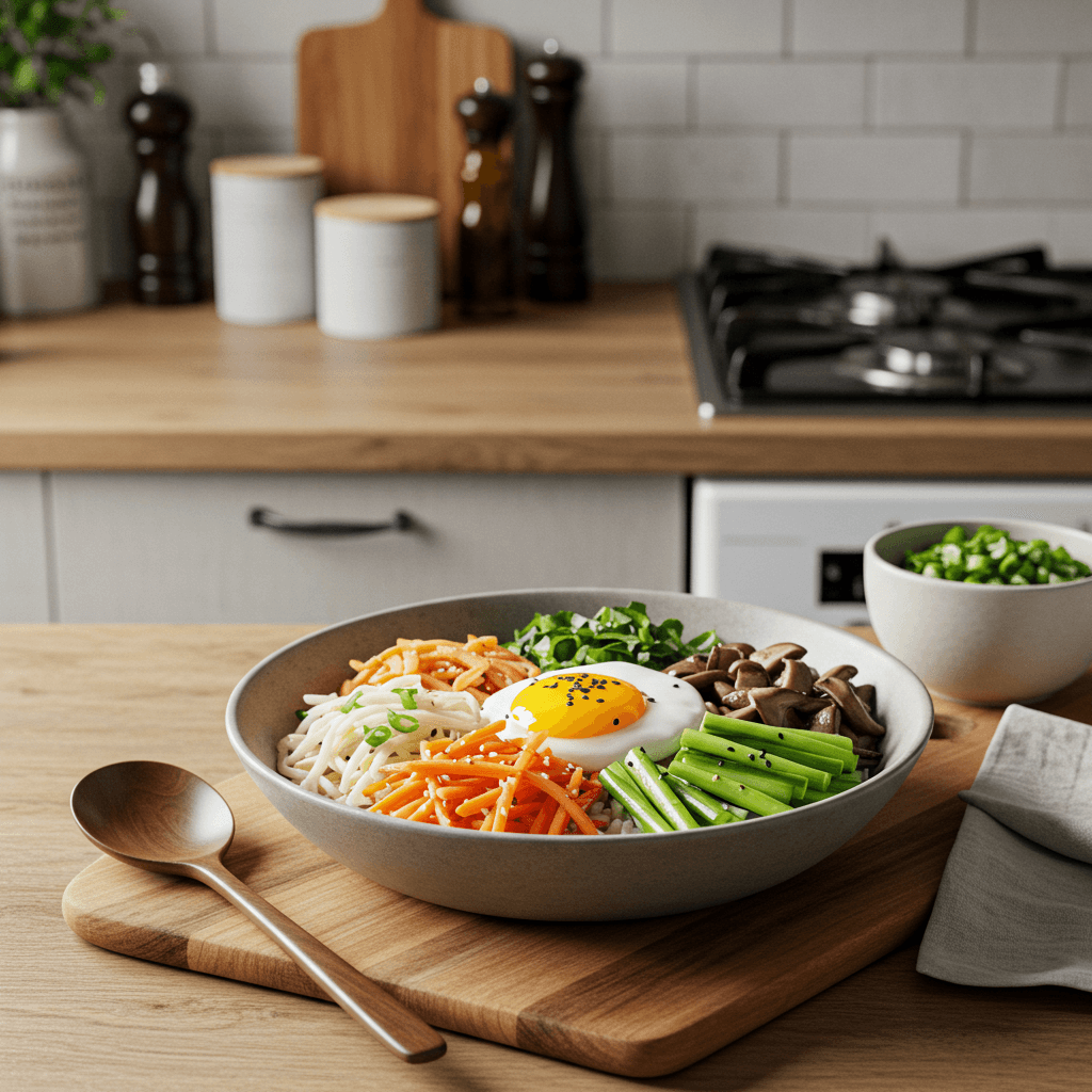Korean Microwaved Bibimbap Bowl