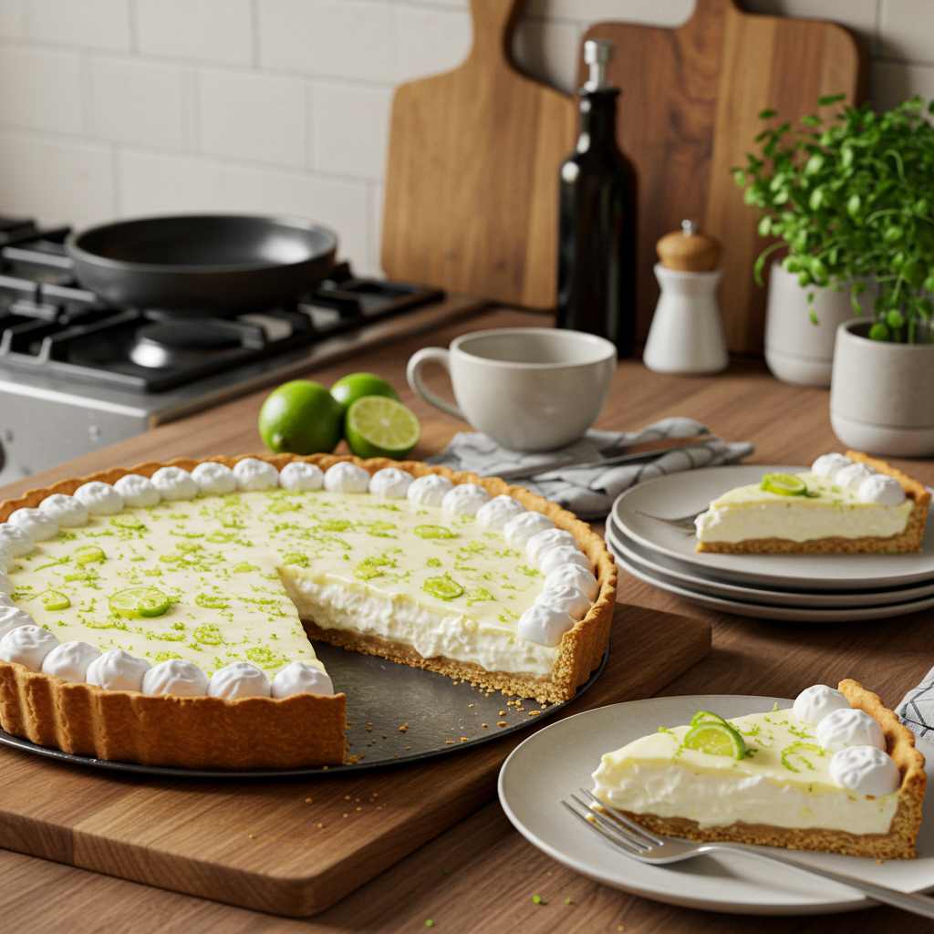 Lemon-Lime Cream Tart with Saltine Crust