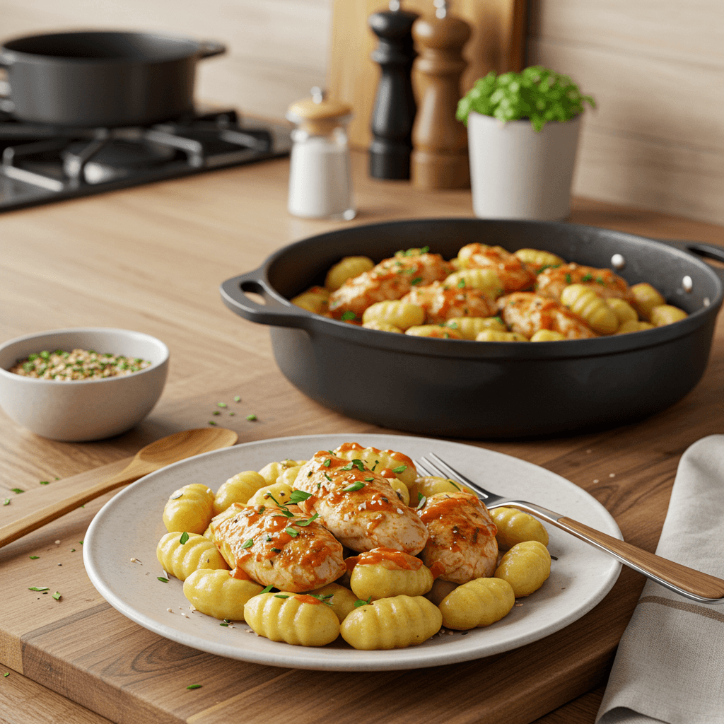 Microwave Mediterranean Chicken Gnocchi Delight