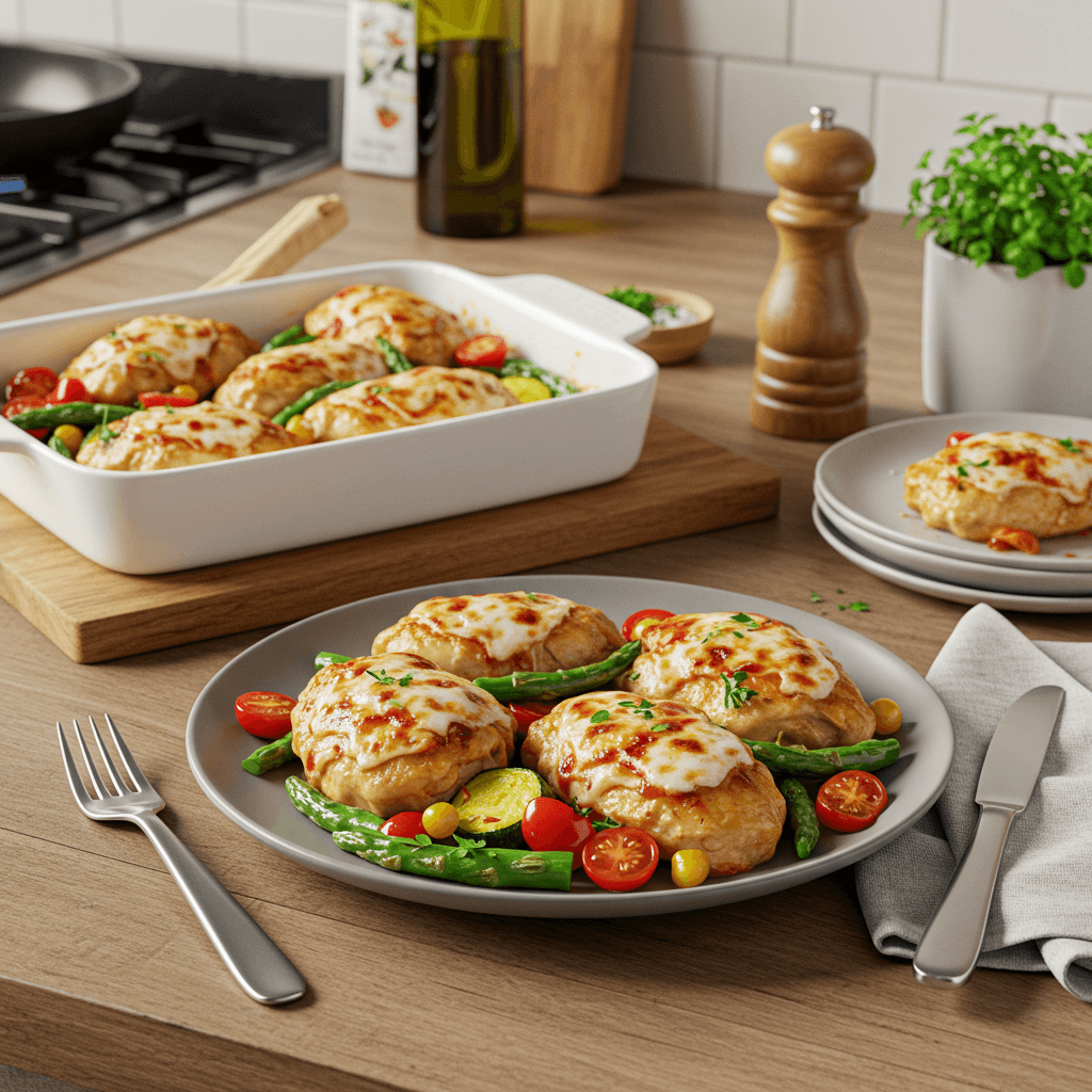 Oven-Baked Italian Chicken and Veggie Delight