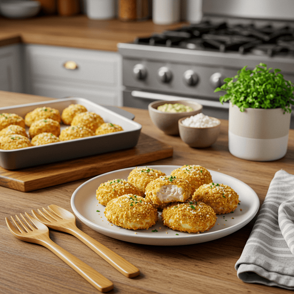Oven-Baked Parmesan Crusted Chicken Bites