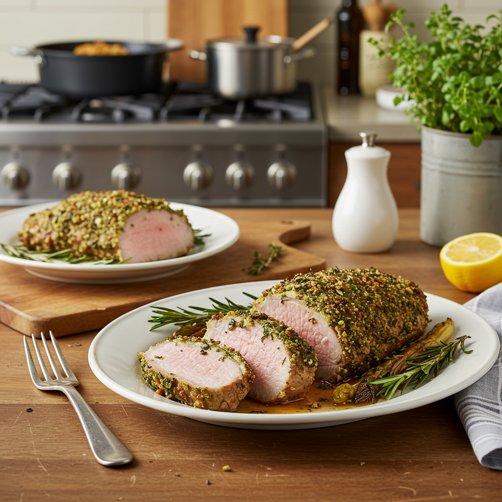 Oven-Roasted Herb-Crusted Pork Tenderloin