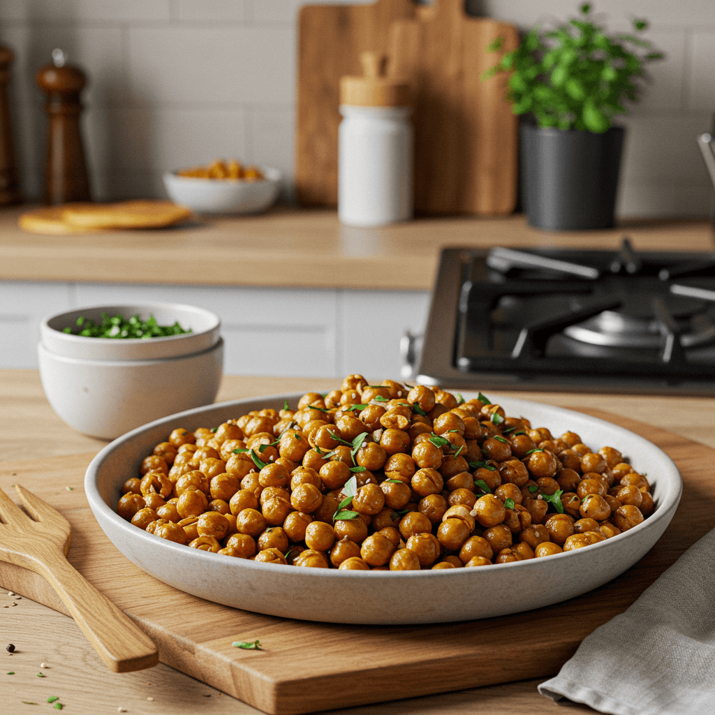 Oven-Roasted Herbed Chickpea Snack
