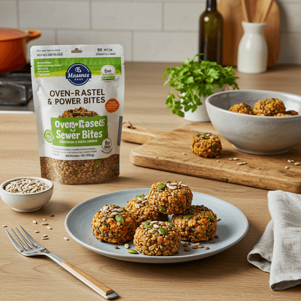 Oven-Roasted Lentil and Seed Power Bites