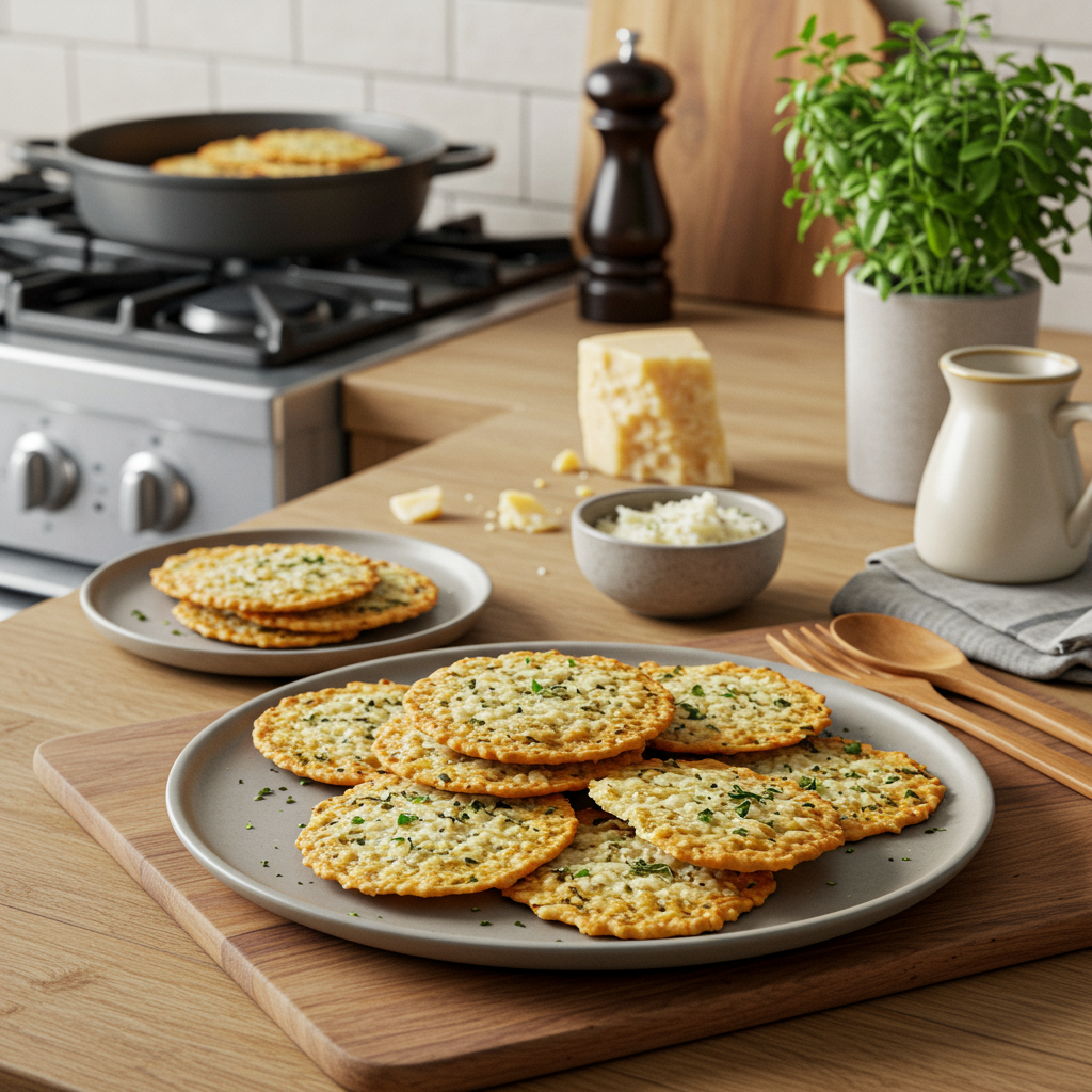Oven-Roasted Parmesan Herb Crisps