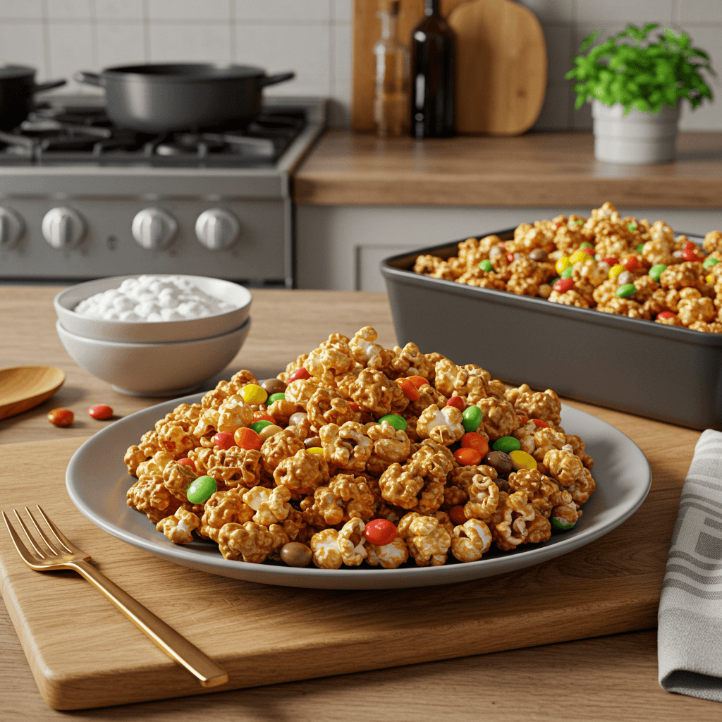 Oven-Roasted Popcorn and Candy Mix Delight