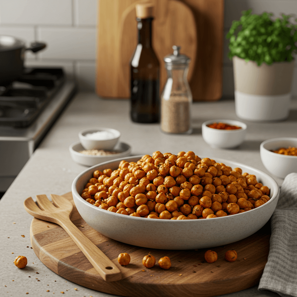 Oven-Roasted Spiced Chickpeas: A Crunchy, Flavorful Snack