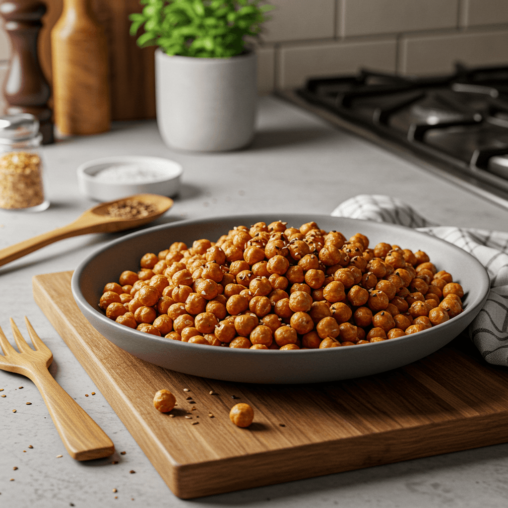 Oven-Roasted Spiced Chickpeas: A Crunchy Snack Delight