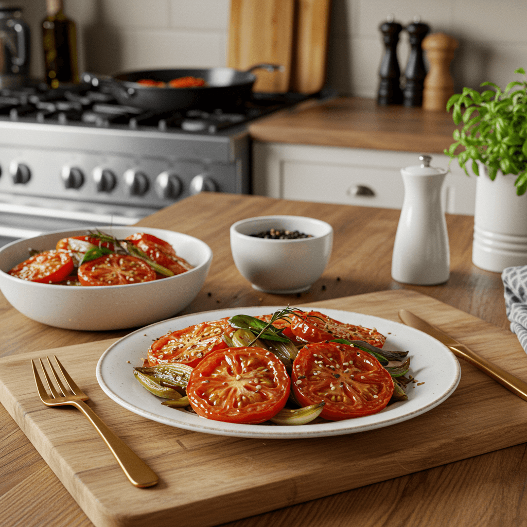 Oven-Roasted Tomato & Soy Brown Sugar Glaze Dinner Delight