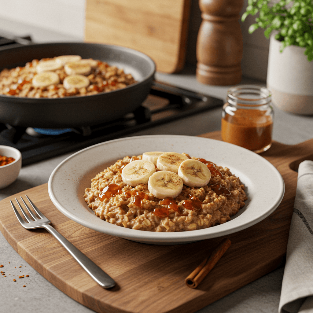 Quick Cinnamon-Maple Oat Bowl