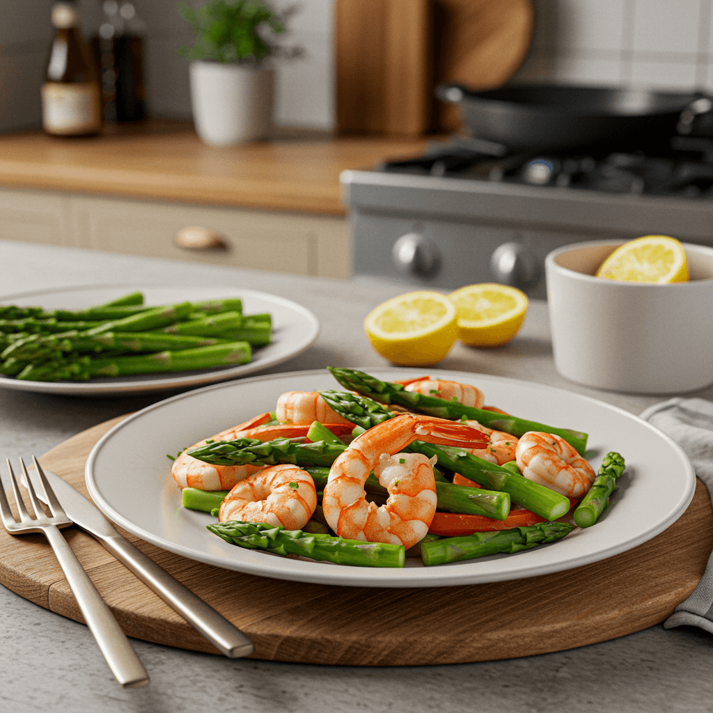 Sautéed Shrimp and Asparagus Spring Medley