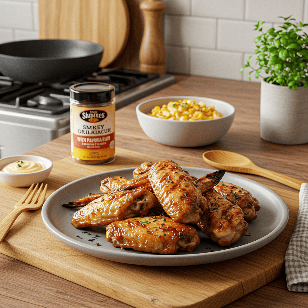 Smoky Grilled Chicken Wings with Paprika Rub