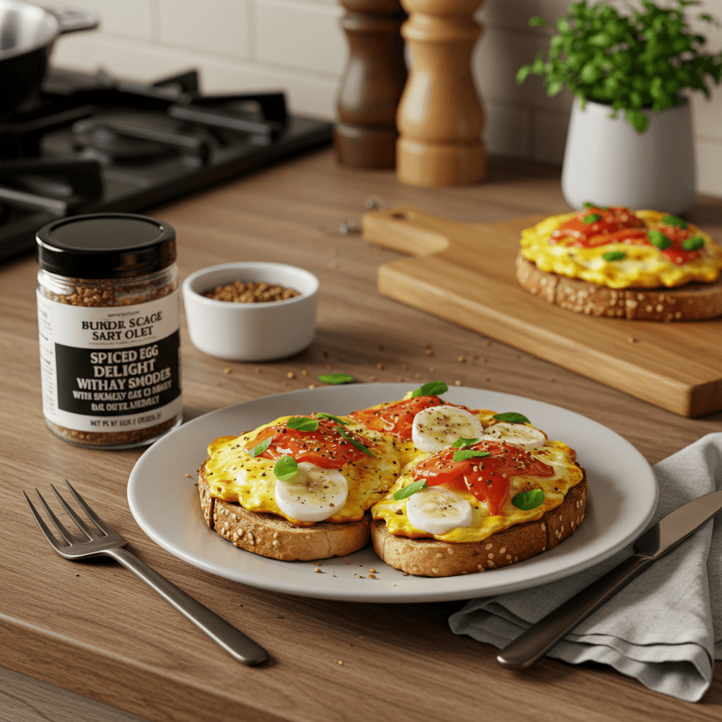 Spiced Egg Delight with Smoky Salt Medley