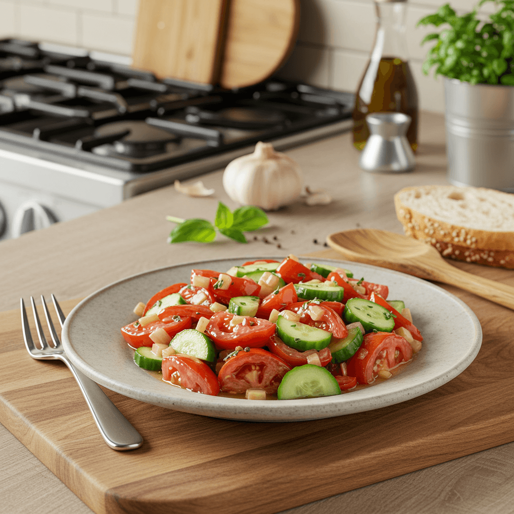 Stove-Top Tomato and Cucumber Relish with Vidalia Onions