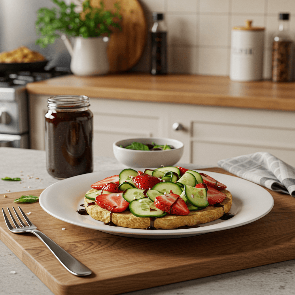 Strawberry-Cucumber Mint Balsamic Glaze