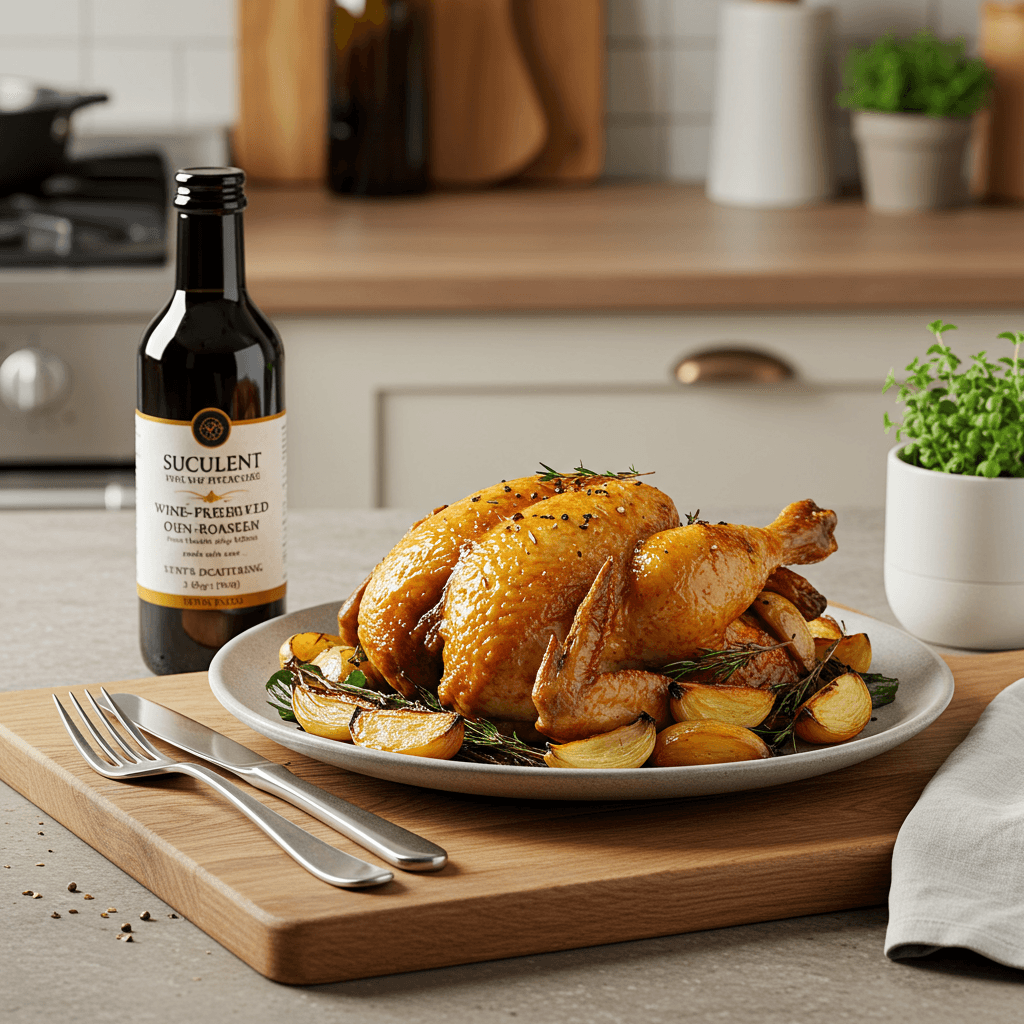 Succulent Wine-Preserved Oven-Roasted Chicken