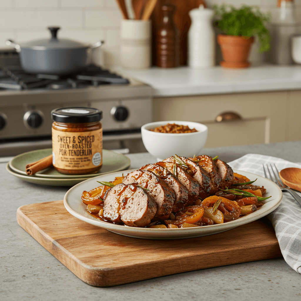 Sweet and Spiced Oven-Roasted Molasses Pork Tenderloin