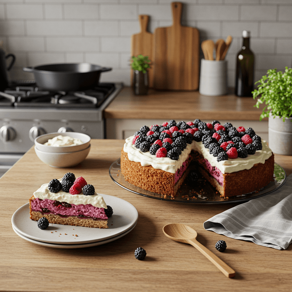 Ultimate Berry-Laden Cake with Cream Cheese Mascarpone Frosting