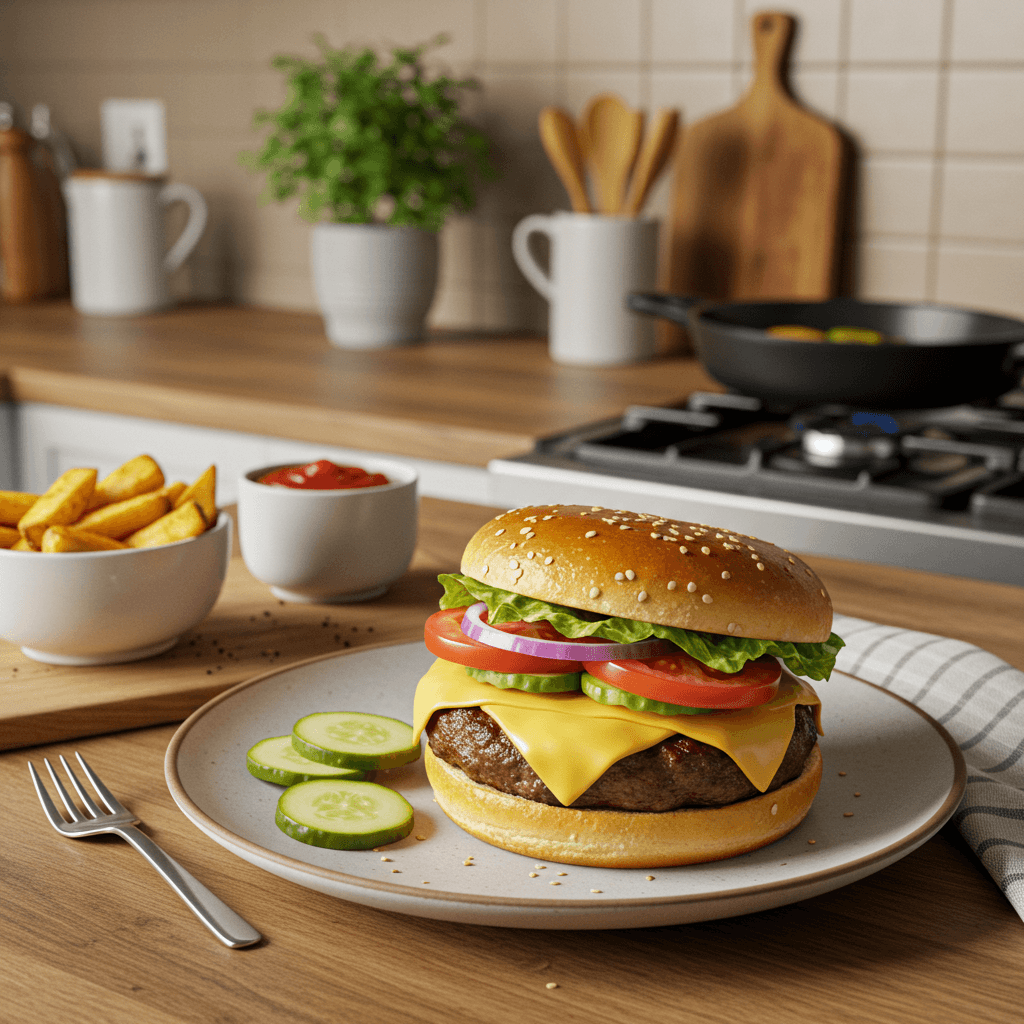 Ultimate Charcoal-Grilled Classic Cheeseburger