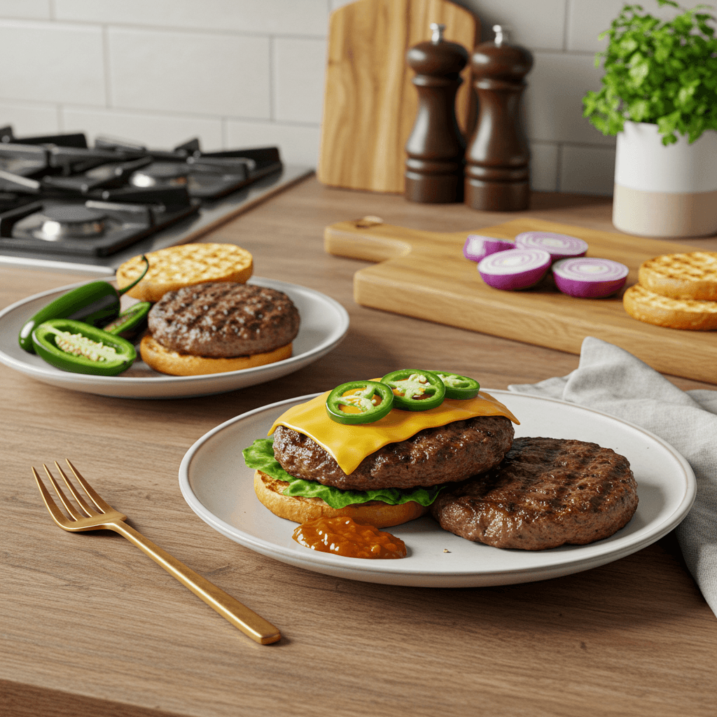 Ultimate Charcoal-Grilled Jalapeño Beef Burgers