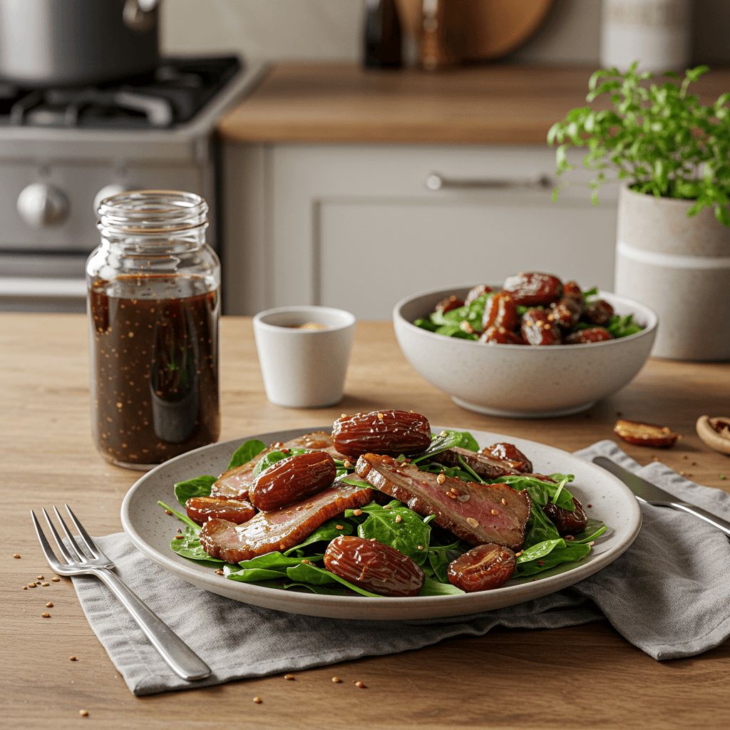 Velvety Date Vinaigrette for a Luxurious Lunch Salad