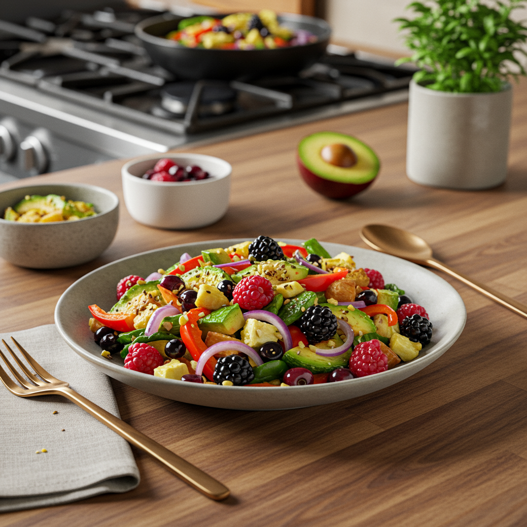 Vibrant Veggie and Berry Crunch Salad