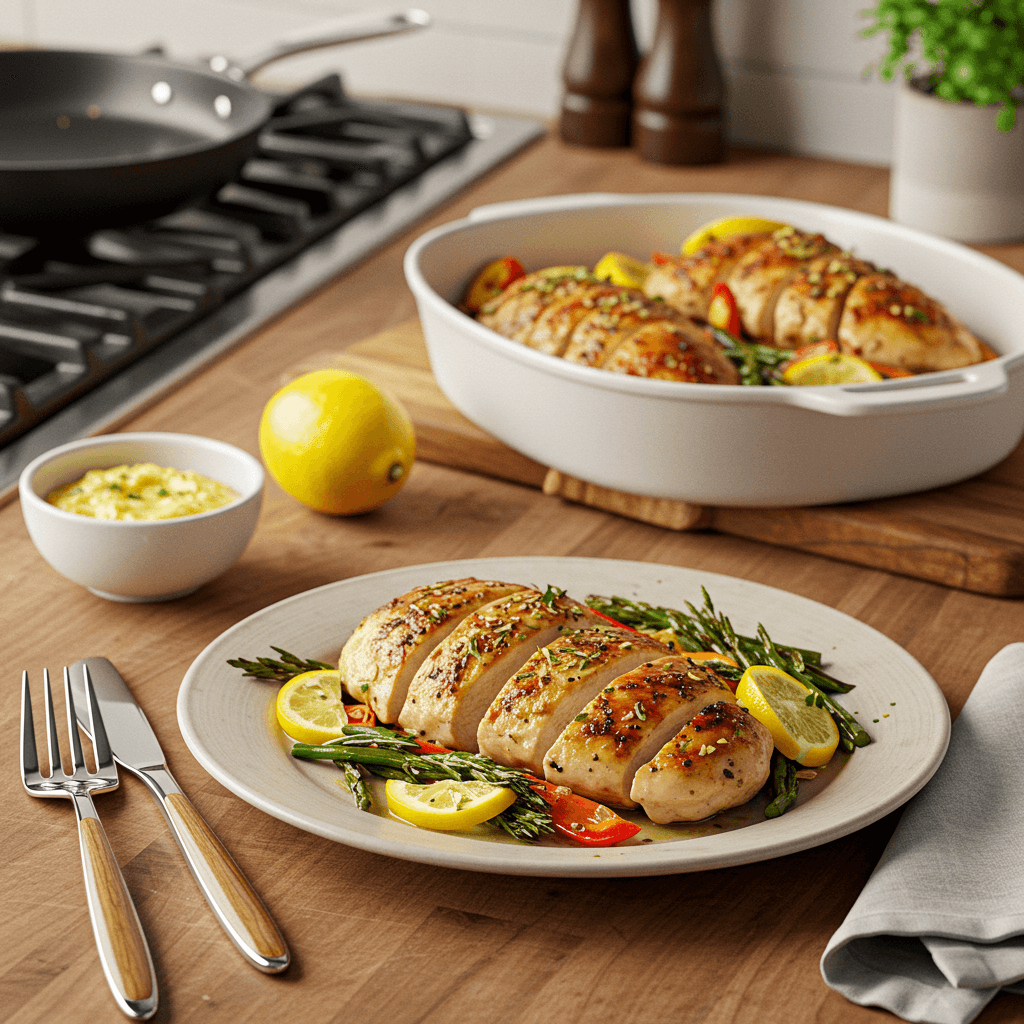 Zesty Lemon Pepper Roasted Chicken Breasts
