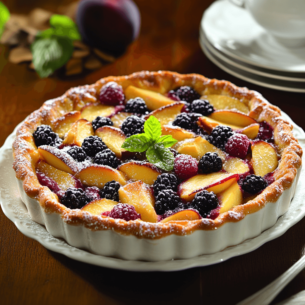 Berry and Stone Fruit Clafoutis with Almond Essence