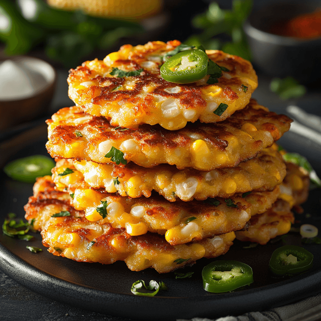 Cheesy Jalapeno Corn Fritters
