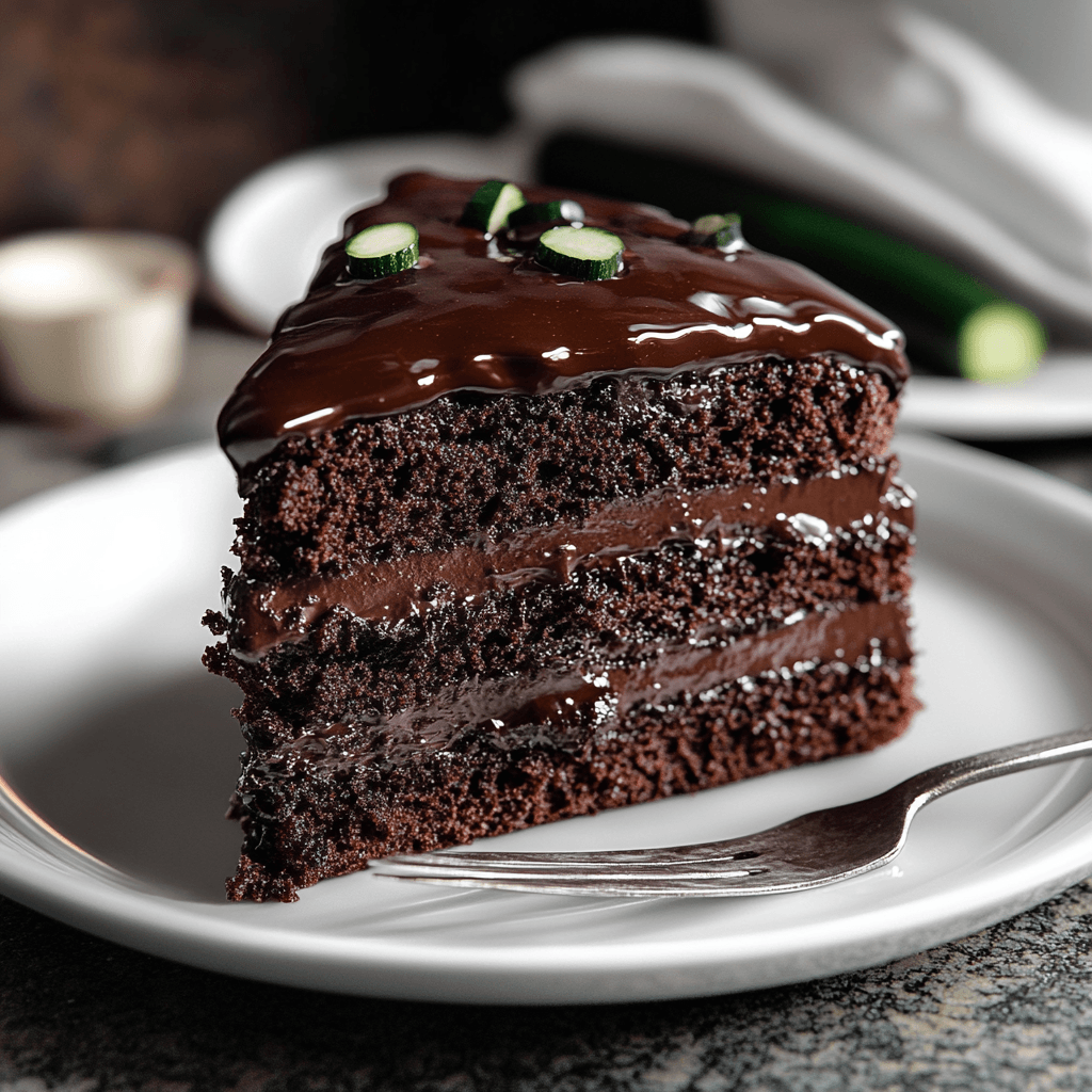 Chocolate Zucchini Dream Cake with Ganache Glaze