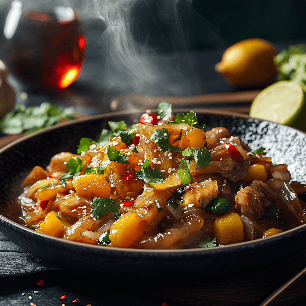 Citrus Zesty Wine-Infused Midnight Stir Fry Delight