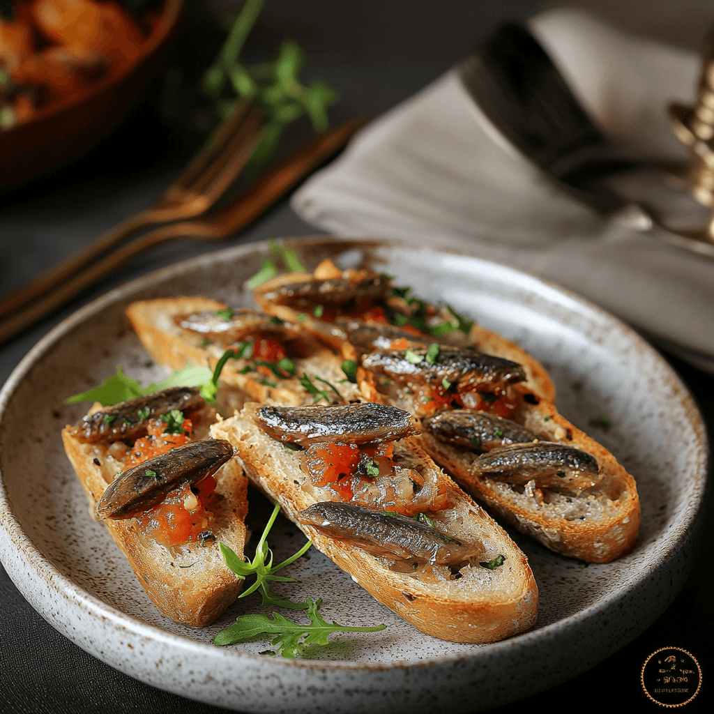 Crispy Sourdough Anchovy Bites