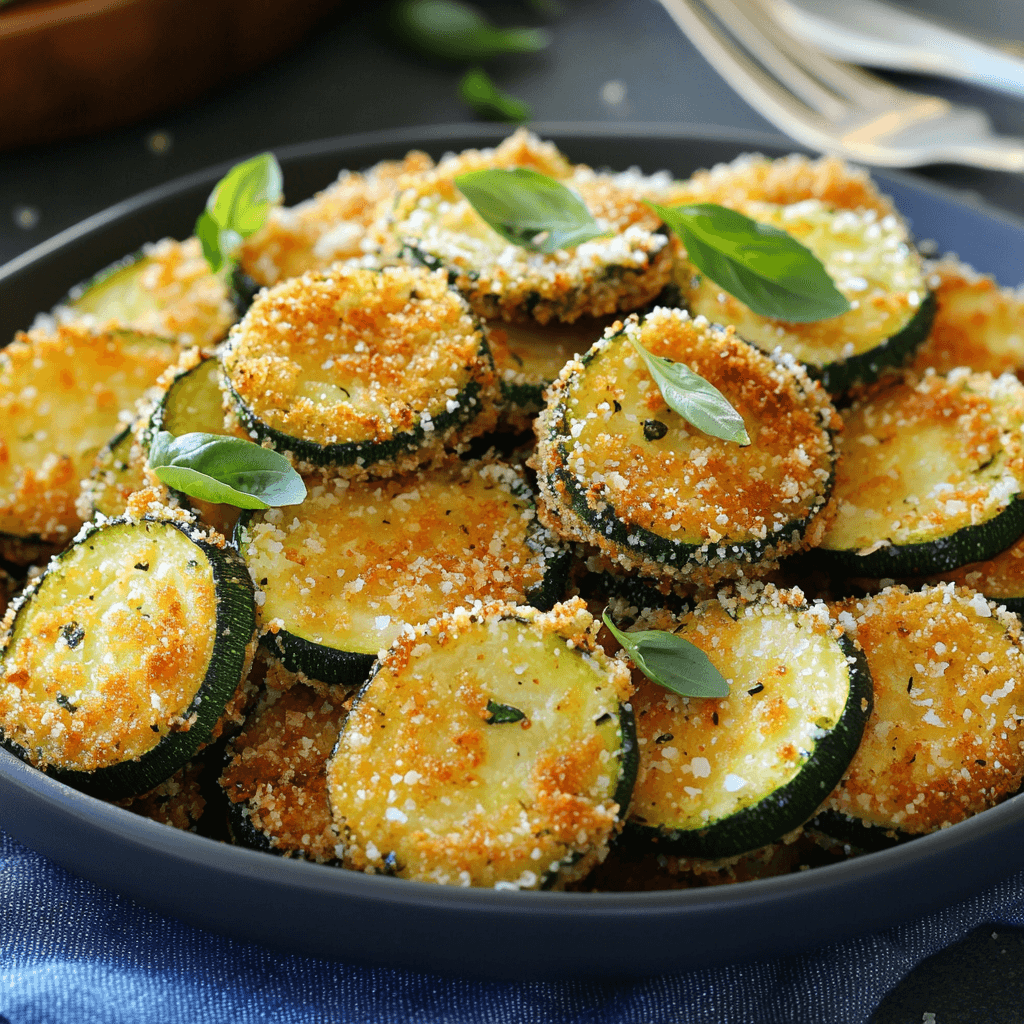 Crispy Zucchini Parmesan Bites