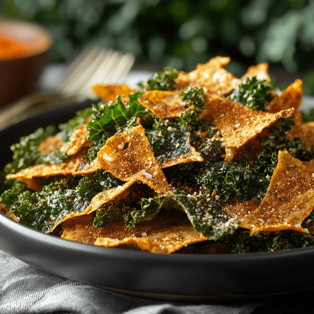 Crunchy Stove-Top Nacho Kale Chips
