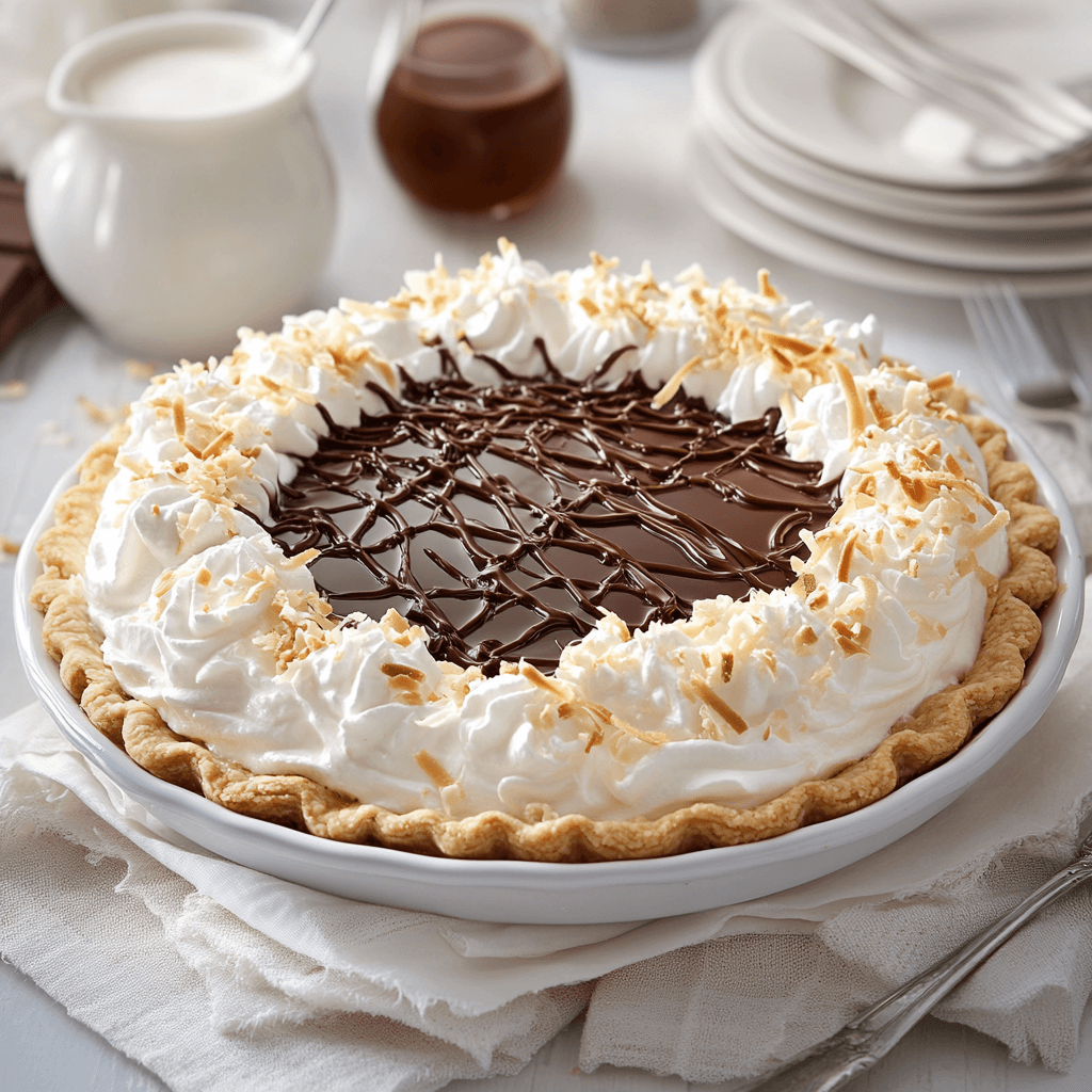 Decadent Coconut Cream Chocolate Pie