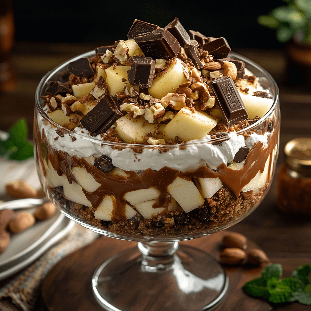Decadent Snickers & Apple Crunch Trifle Delight