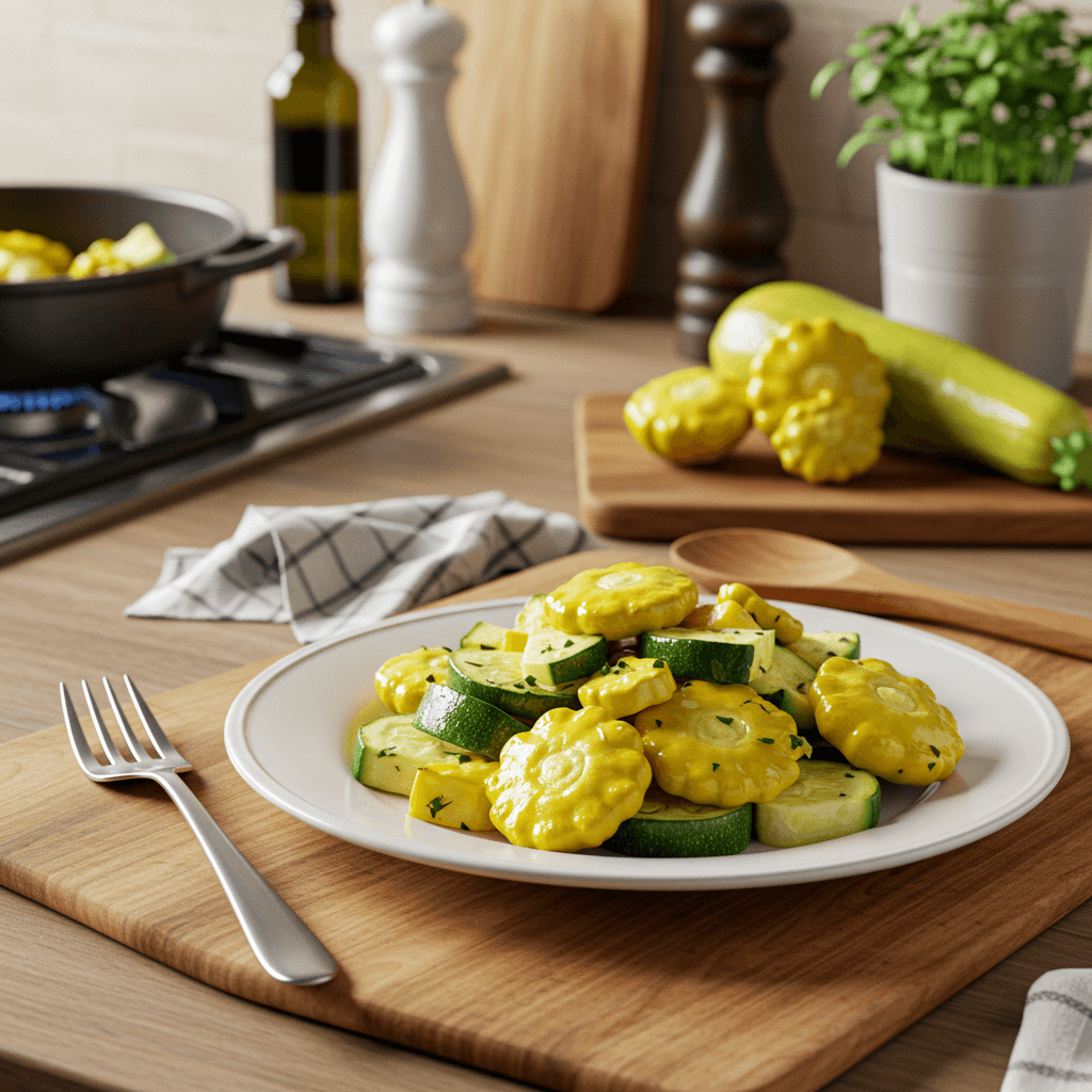 Boiled Zucchini and Summer Squash Medley