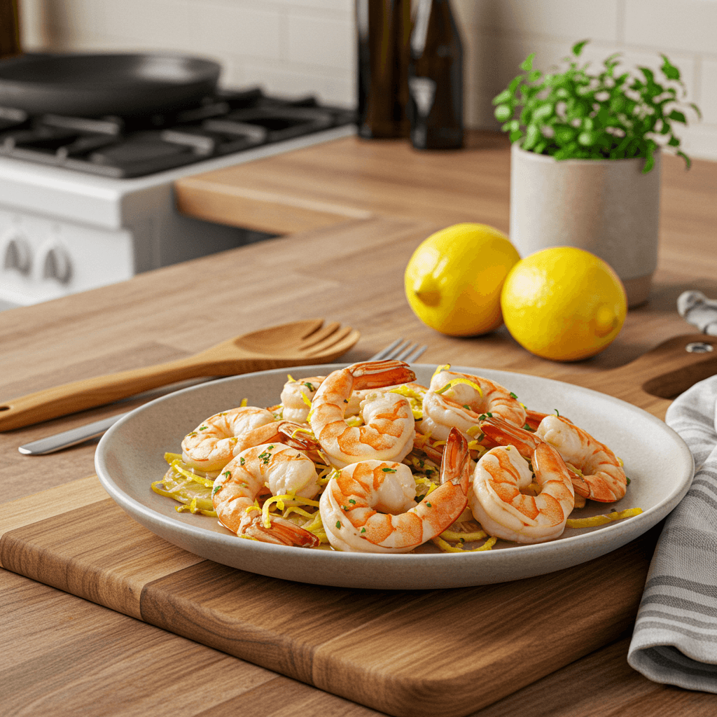 Buttery Garlic Herb Shrimp with Lemon Zest