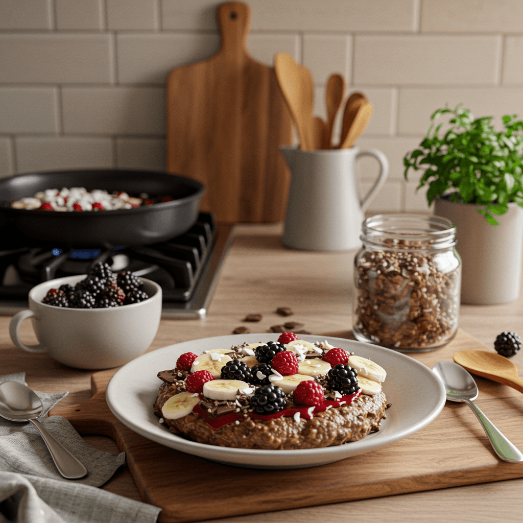 Coconut Chocolate Berry Breakfast Parfait