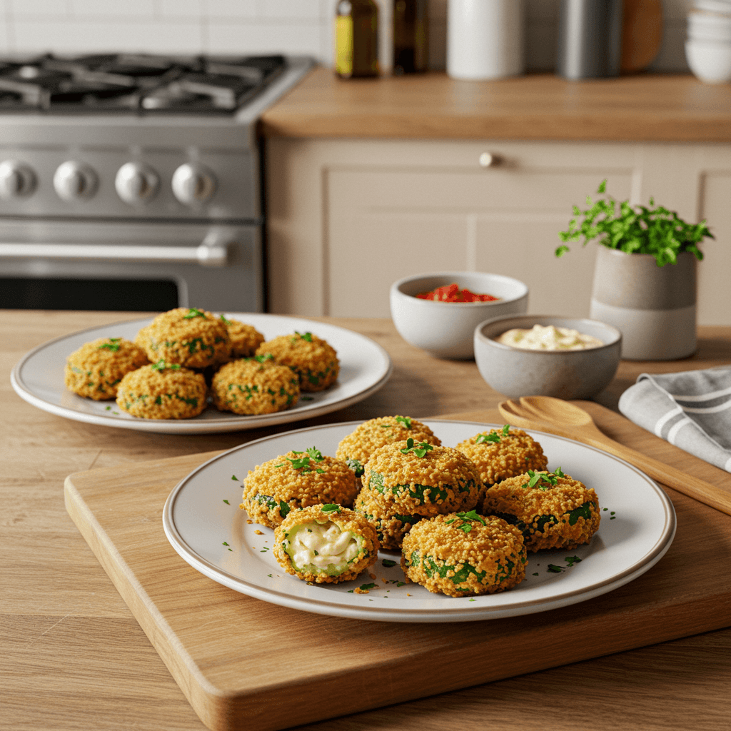Crispy Zucchini Parmesan Bites