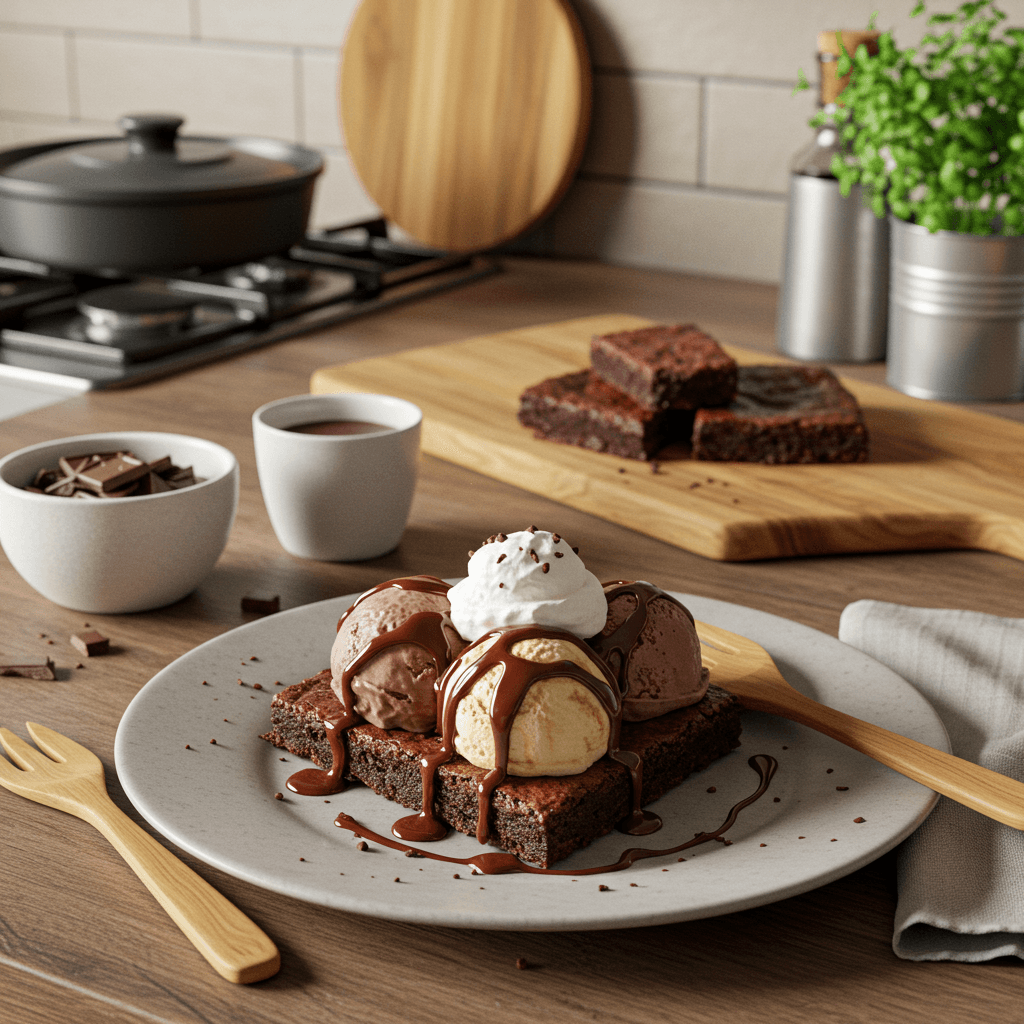 Decadent Chocolate Brownie Sundae Extravaganza