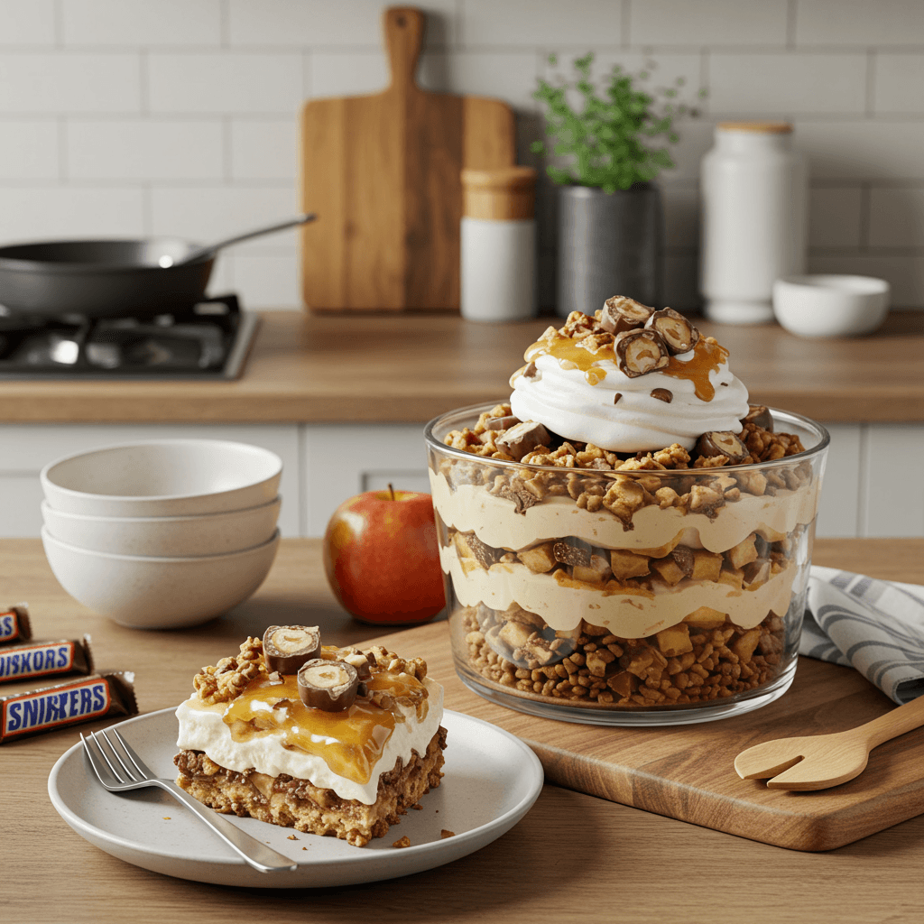 Decadent Snickers & Apple Crunch Trifle Delight