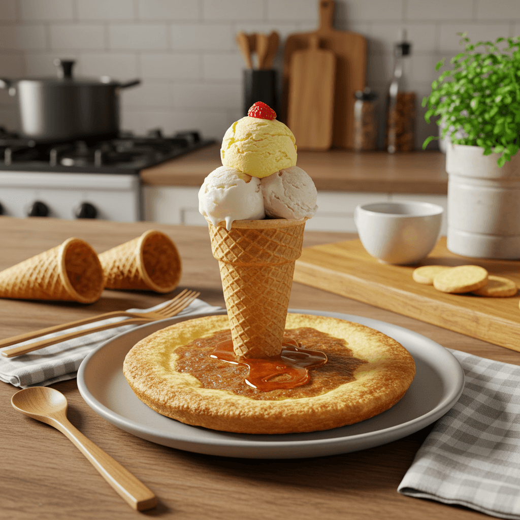 Delightful Ice Cream Cone Dessert Experience