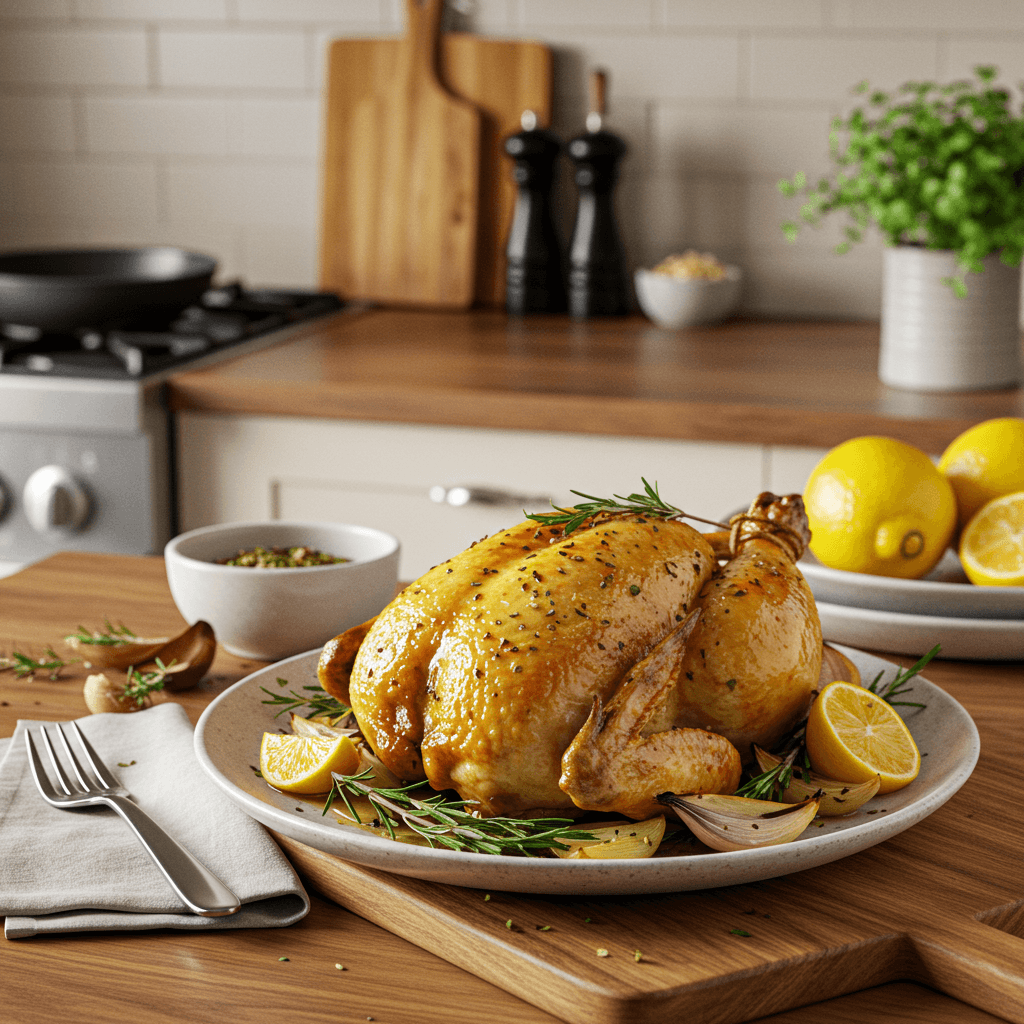 Exquisite Lemon-Herb Roast Chicken