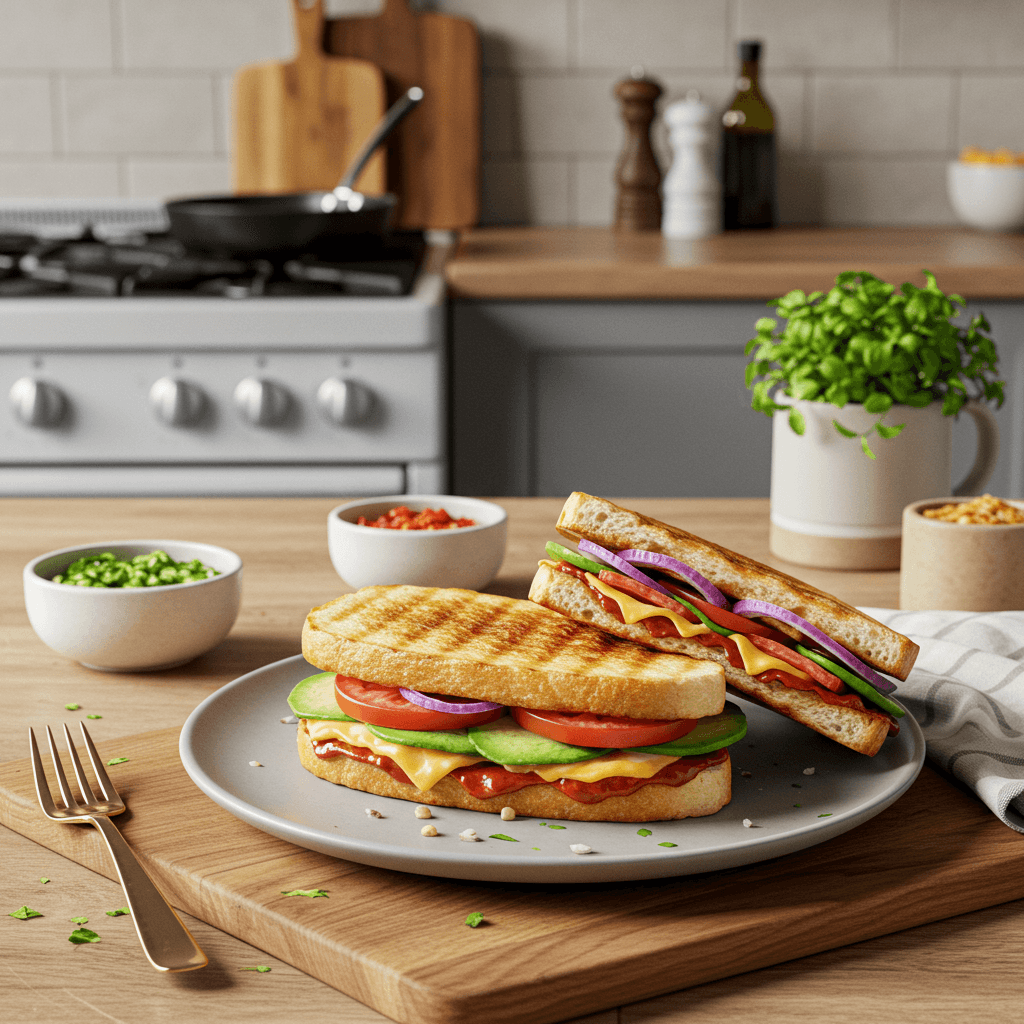 Flavor-Packed Mexican-Style Tomato & Chamoy Grilled Sandwich