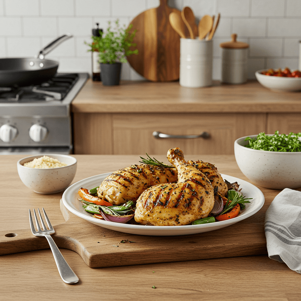 Grilled Herb-Crusted Spice-Rubbed Chicken