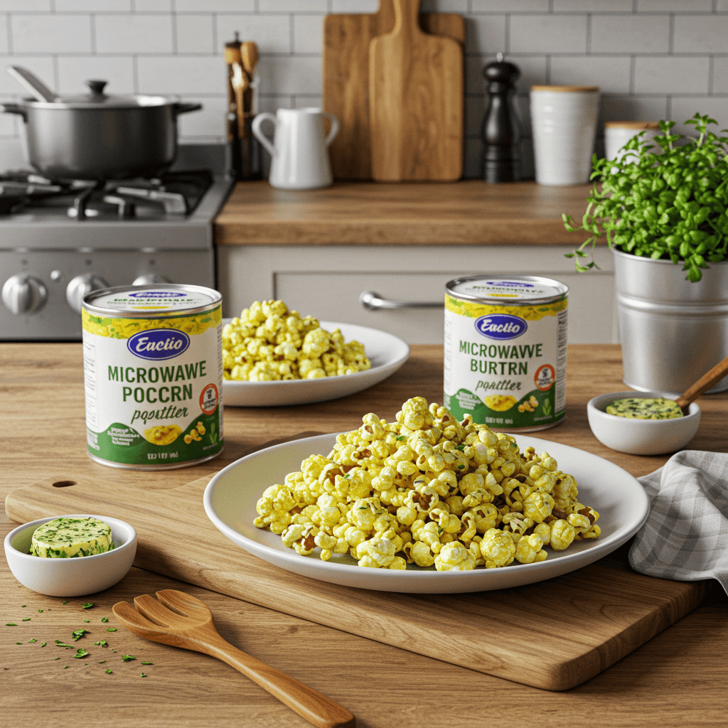 Irresistible Microwave Popcorn with Herb Butter