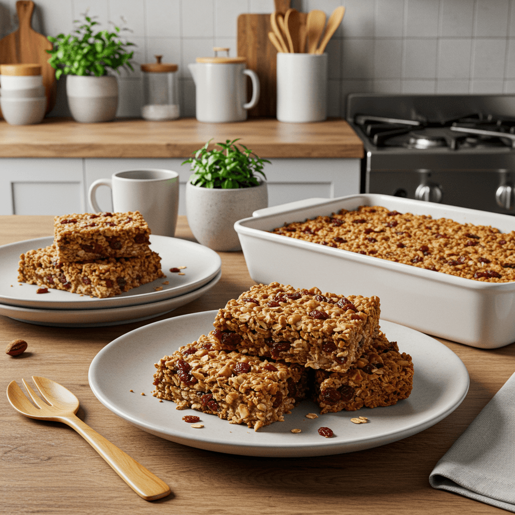 Irresistible Oatmeal Raisin Nut Bars