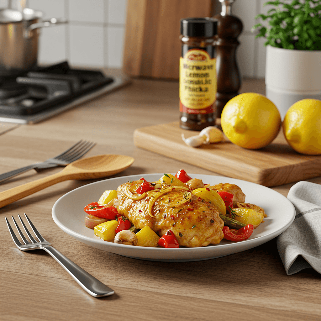 Microwave Lemon Garlic Paprika Chicken